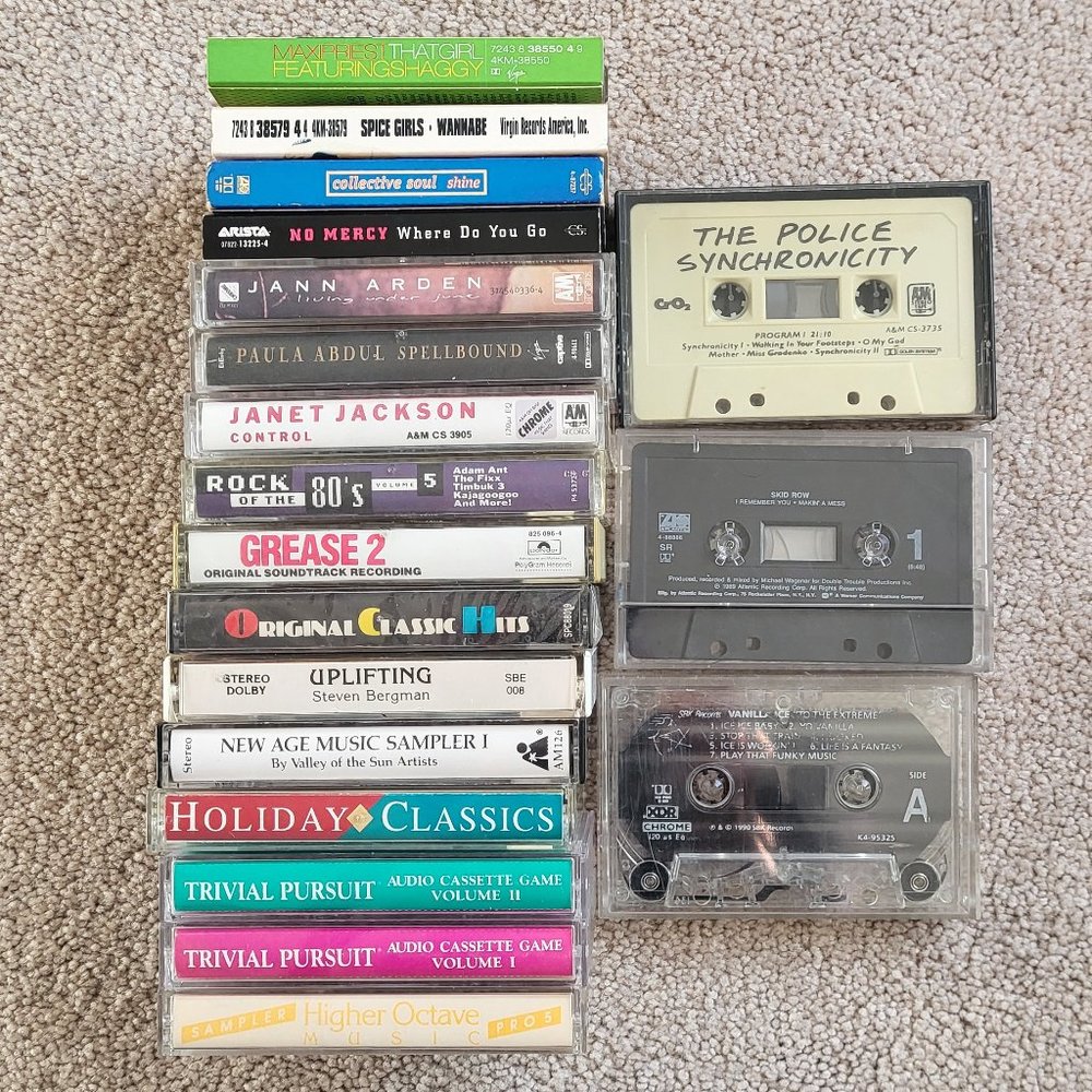 Vintage Cassette Tapes Bundle of 19